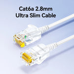 SAMZHE Slim Cat6A RJ45 Internet Cable High Speed 10Gbps 31AWG Support Cat8 Cat7 Network LAN Computer Patch Cable for PC & Gaming