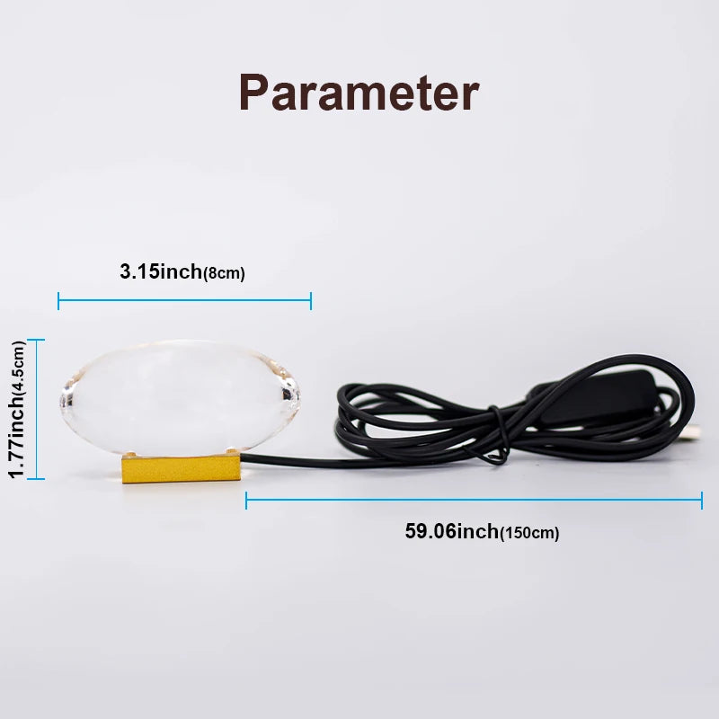 LED Night Light Crystal Angel Eye Projection 4-color Lights with USB Plug-in Use Projection Night Lamp for Home Bedroom Decor