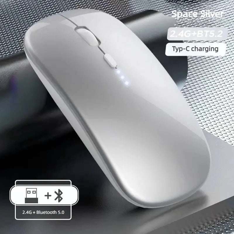 Wireless Mouse For Laptop PC Bluetooth Rechargeable Mouses Computer Silent Mice USB mouse Ergonomic Gaming Mouse For Xiaomi Pad