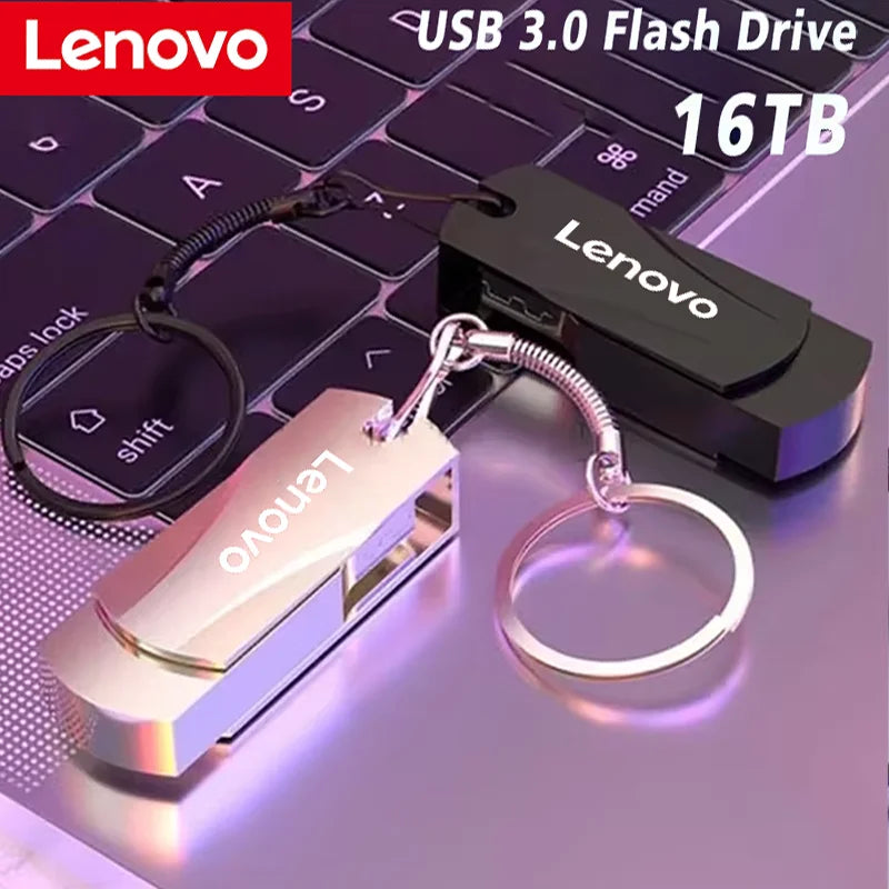 Lenovo 16TB USB 3.2 Flash Drive - High-Speed Metal Pendrive, Waterproof USB Stick, 64GB-2TB Capacities for PC, Mac &amp; Linux