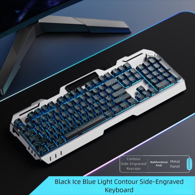 Forerunner GX810 Mechanical Gaming Keyboard & Mouse Set – Wired RGB E-Sports Keyboard for Office & PC