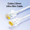 SAMZHE Slim Cat6A RJ45 Internet Cable High Speed 10Gbps 31AWG Support Cat8 Cat7 Network LAN Computer Patch Cable for PC & Gaming
