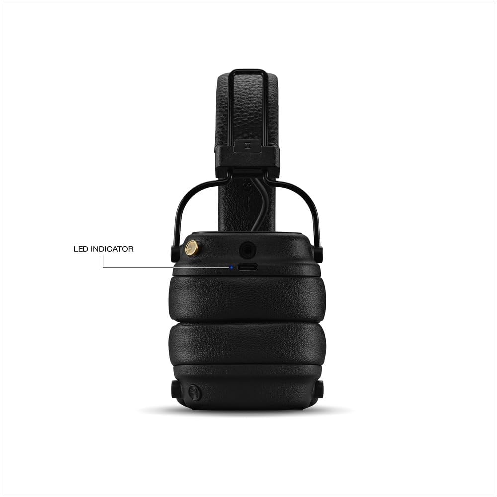 Marshall Major V On-Ear Wireless Bluetooth Headphones - Black