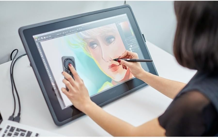 Wacom Cintiq 22 Drawing Tablet with Screen, 21.5" Full HD Display Graphic Arts Tablet Includes Pro Pen 2 w/Tilt Response, Graphic Design Animation Display Pad for Mac, PC