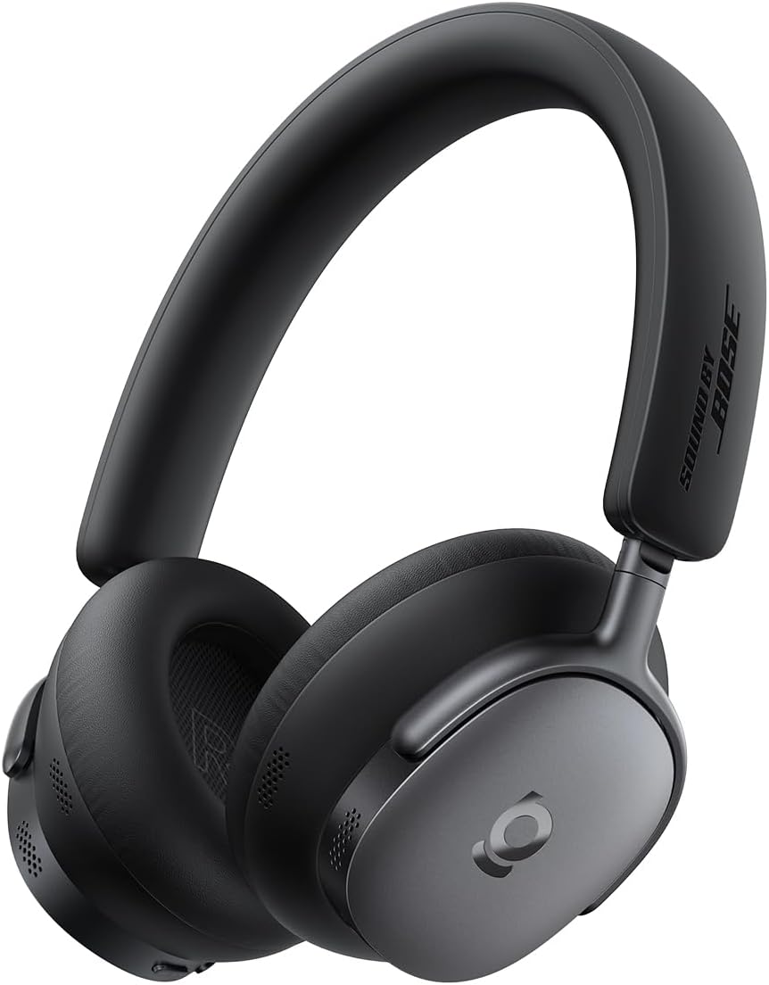 Baseus Inspire XH1 Adaptive Active Noise Cancelling Headphones, Sound by Bose, Dolby Audio, Premium Real-Time Adaptive ANC, Adaptive Tuning Rich Sound, Hi-Res Audio, 100H Playtime - Cosmic Black