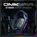 ONIKUMA Wireless Gaming Headset: 2.4G/Wired/Bluetooth 3 Modes, Bendable HD Mic, Soft Ear Pads, Immersive Sound for PC/PS4/5