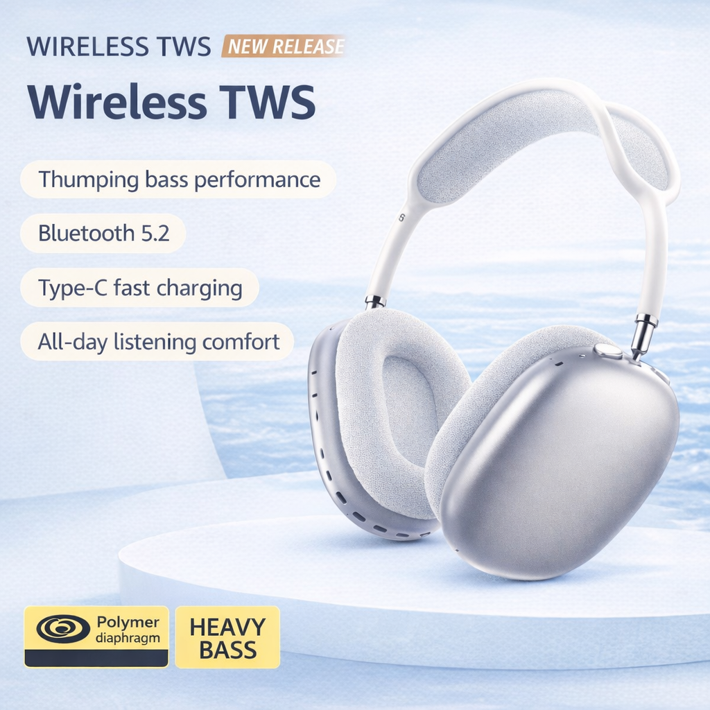 X17 Wireless Bluetooth Headphones – Over-Ear, Noise Cancelling, Gaming & Phone Compatible