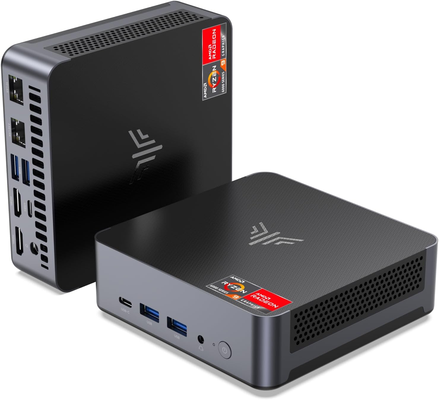 KAMRUI AM21 Mini PC, AMD Ryzen 7 8745HS (8C/16T, up to 4.9GHz), 32GB DDR5 5600MHz RAM, 1TB M.2 2280 PCIe 4.0 SSD, Mini Desktop Computer with Radeon 780M, USB4, Quad Display, Dual LAN, HDMI, WiFi 6