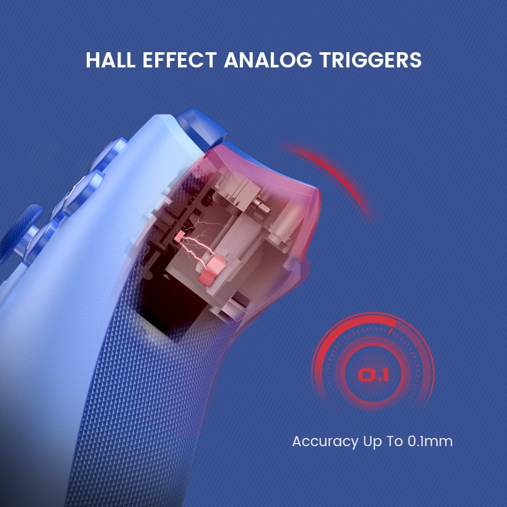 GameSir G7 SE Wired Controller for Xbox Series X|S, Xbox One & Windows 10/11, Plug and Play Gaming Gamepad with Hall Effect Joysticks/Hall Trigger, 3.5mm Audio Jack (Blue)