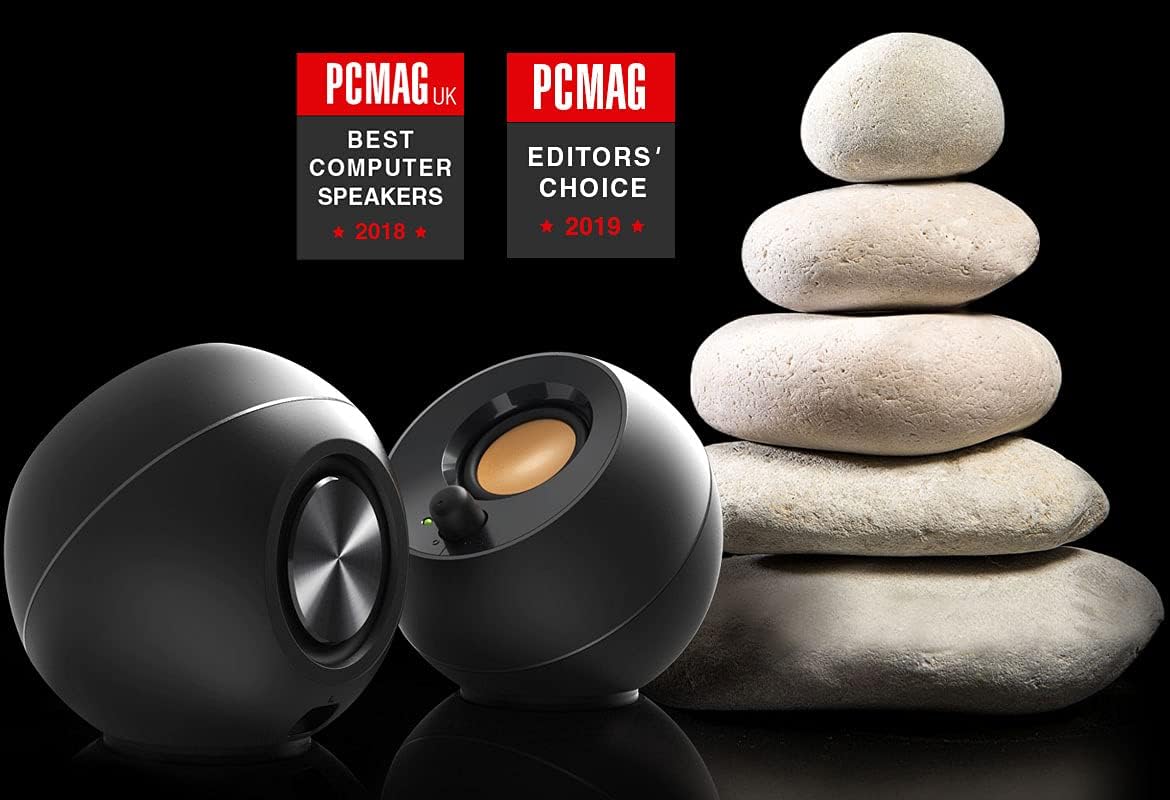 Creative Pebble 2.0 USB-Powered Desktop Speakers with Far-Field Drivers and Passive Radiators for PCs and Laptops