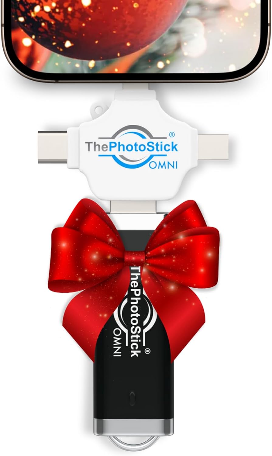 ThePhotoStick® Omni 128GB USB Flash Drive & Memory Stick – Photo & Video Backup for iPhone, Android, Mac & PC – Multiport Connection to Easily Store & Transfer Files
