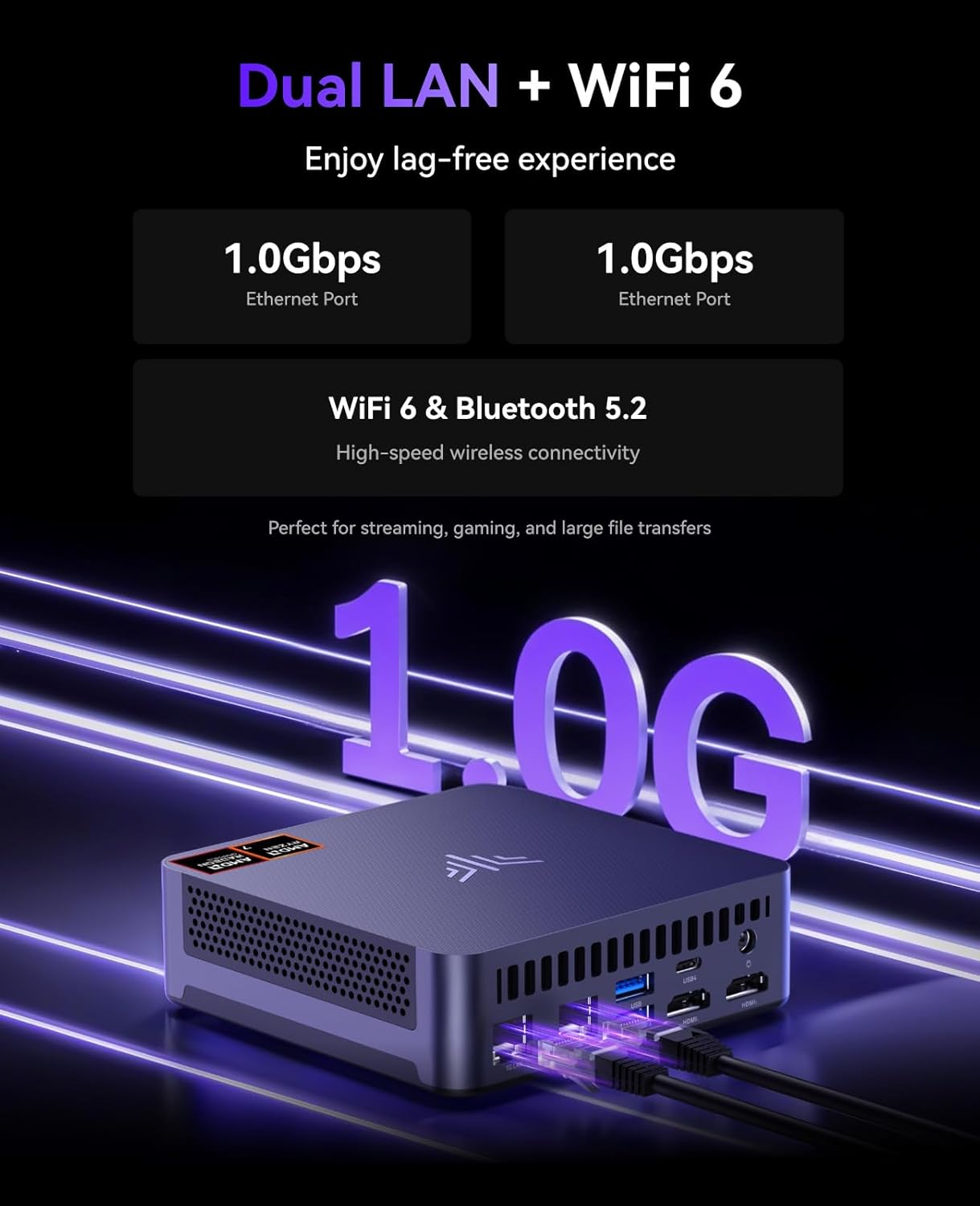 KAMRUI AM21 Mini PC, AMD Ryzen 7 8745HS (8C/16T, up to 4.9GHz), 32GB DDR5 5600MHz RAM, 1TB M.2 2280 PCIe 4.0 SSD, Mini Desktop Computer with Radeon 780M, USB4, Quad Display, Dual LAN, HDMI, WiFi 6