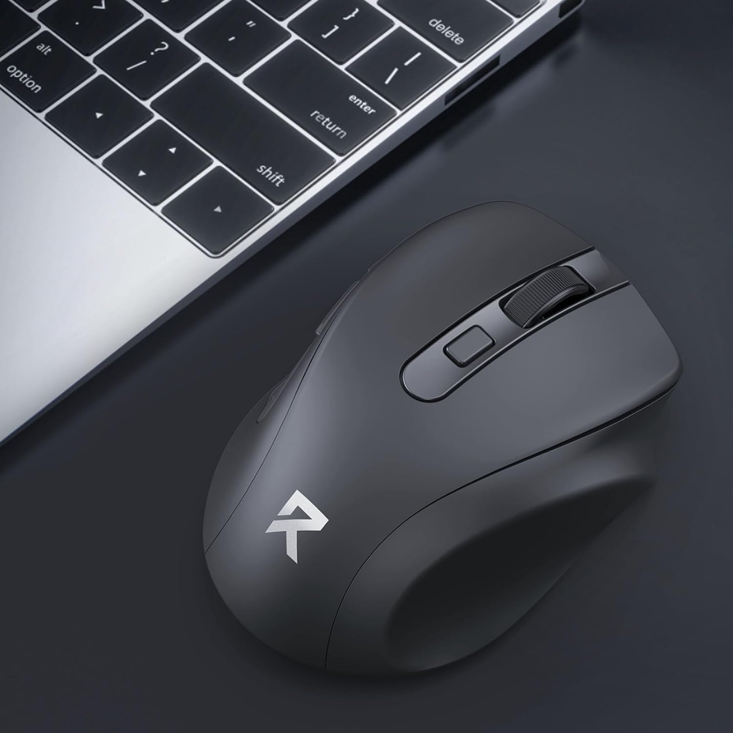 Redragon Wireless Mouse for Laptop, 2.4G Optical Computer Mouse 5-Level 4000DPI, Office Cordless USB Mice, 6 Buttons, 18 Months Battery, Portable for PC, Chromebook, Wins, Mac, Small to Medium Hand