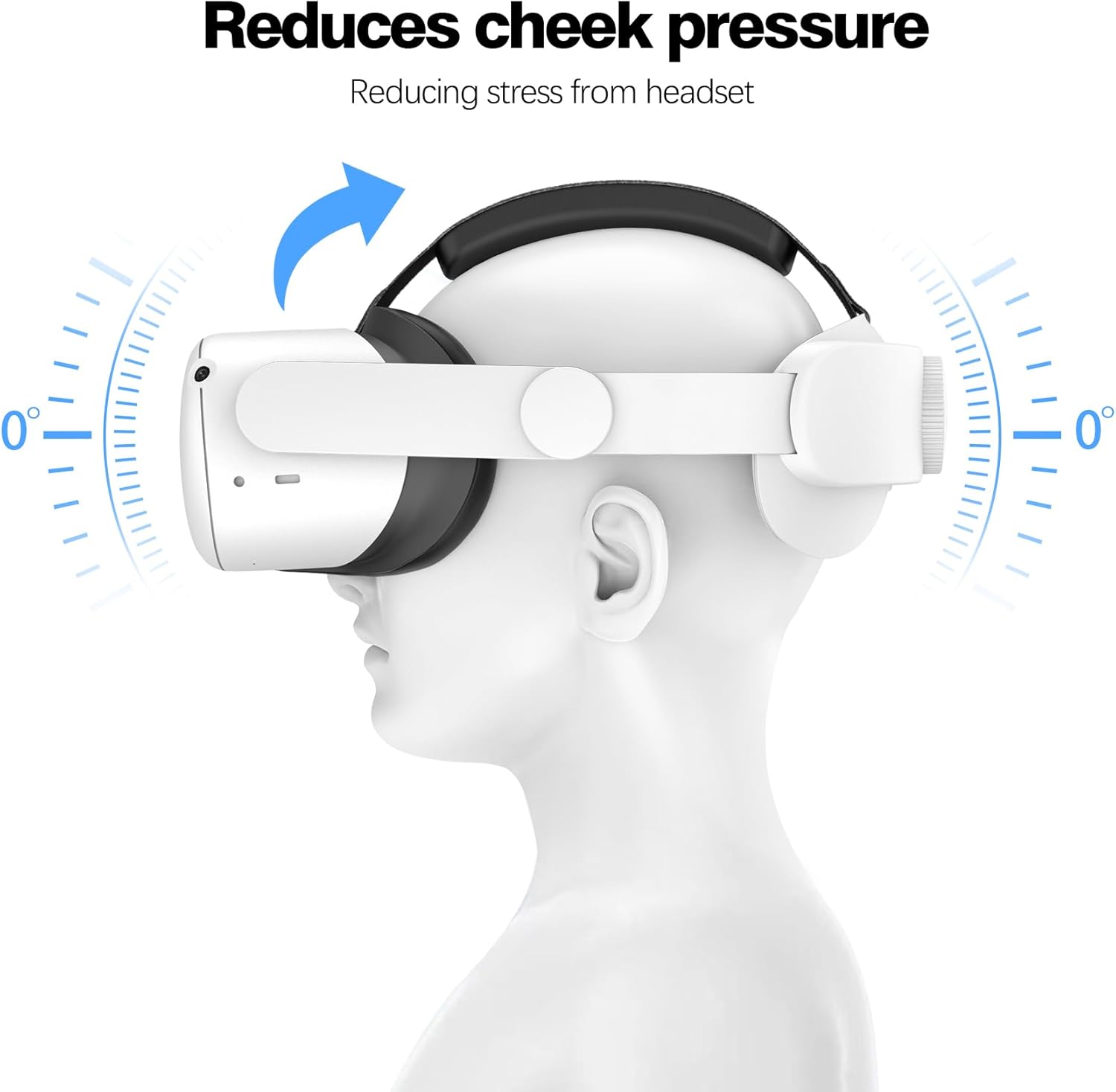 Head Strap Compatible with Oculus Quest 2,Meta Quest 2 Accessories Adjustable Elite Strap Replacement for Enhanced Comfort Support and Gaming Immersion in VR (Without Battery)