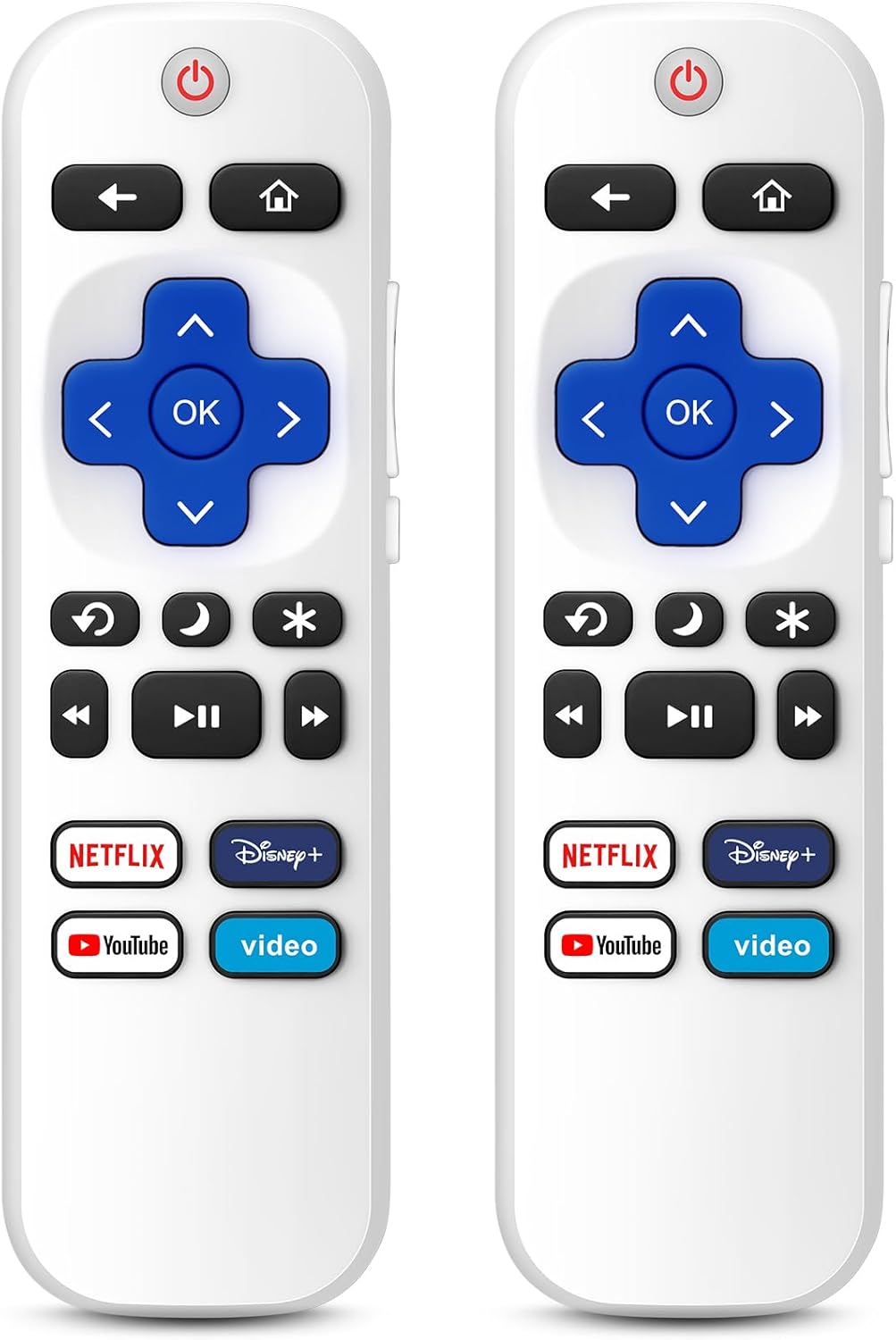 (Pack of 2) Remote Control Only for TCL Onn Hisense Sharp Philips Westinghouse Insignia Element TLC Roku Smart TV Ruko Ruku Roko Remotes Replacement-1 Year Warranty