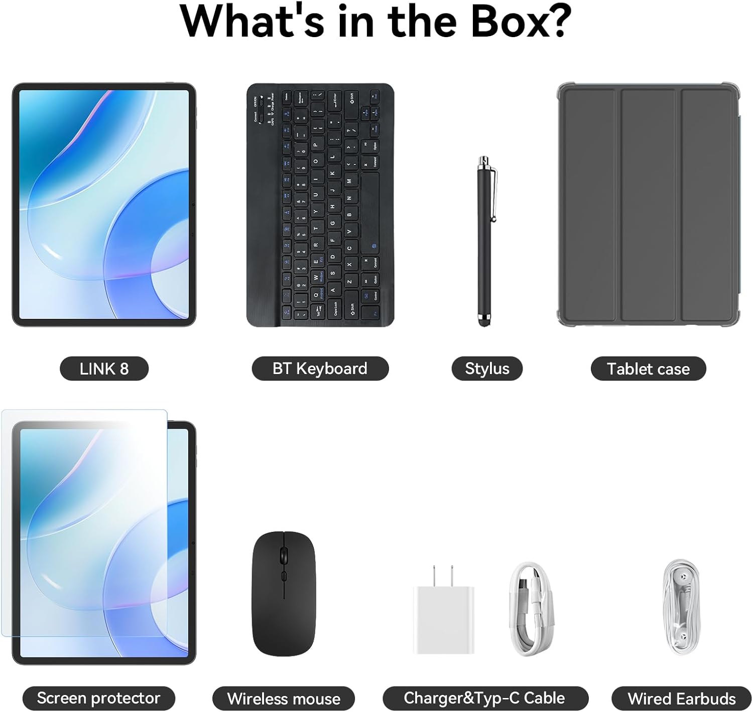 Blackview 13 inch Android 15 Tablet with Keyboard, 12.7 inch Large Screen Gaming Tablet with Pen, Helio G100,36GB+256GB, 90 Hz, 2K+, 3 AI Cameras, Widevine L1, 5G WiFi, GPS- Link 8