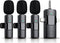 3 in 1 Wireless Lavalier Microphone for iPhone, iPad, Android, Camera,12-Hour Battery, mini Noise Reduction Recording Mic 2.4G Ultra-Low Delay, Microphone for Vlog/ TikTok/YouTube Live Stream( 3 Mic)