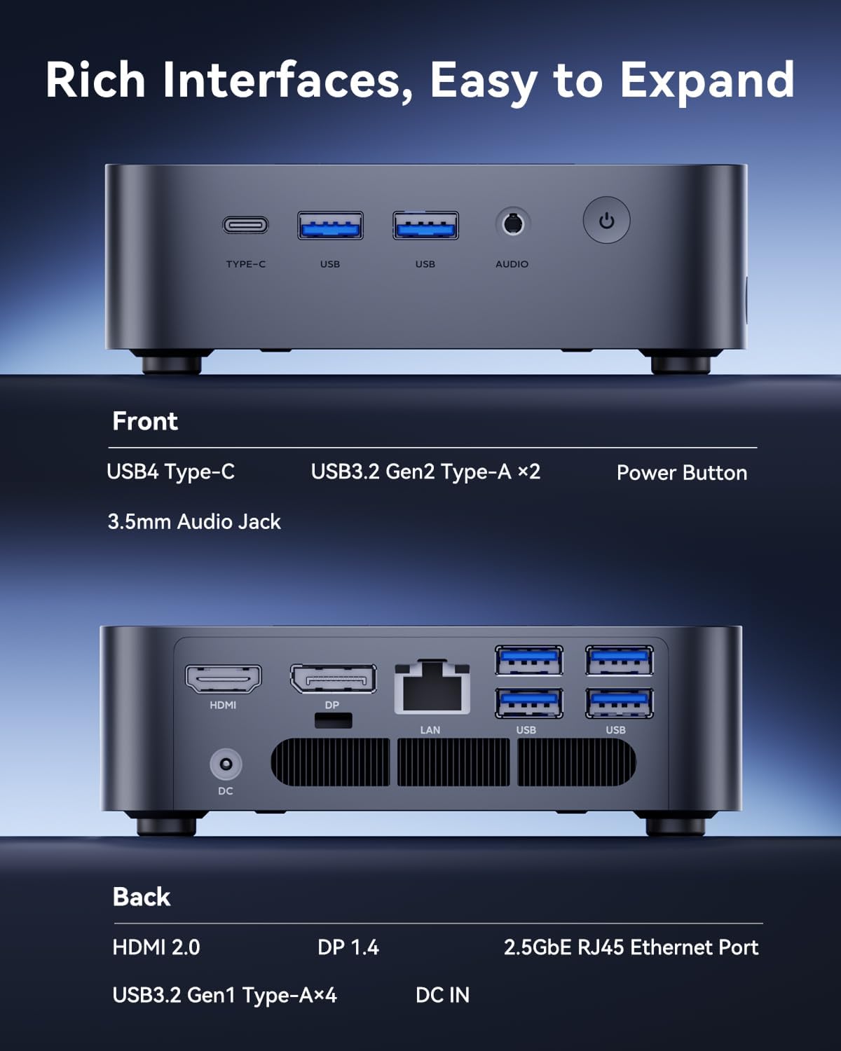 ACEMAGIC Mini Gaming PC, Intel Cere i9 13900HK 32GB RAM 1TB SSD (14C/20T) up to 5.4GHz USB4/HDMI/DP/Wifi 6E 2.5G LAN,Mini PC Windows 11 pro Small Computers Desktop Beat i9 12900HK/7840HS/6800H