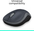 Logitech M185 Wireless Mouse, 2.4GHz with USB Mini Receiver, 12-Month Battery Life, 1000 DPI Optical Tracking, Ambidextrous PC/Mac/Laptop - Swift Grey