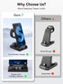Wireless Charger for Samsung Charging Station with Clock for Samsung Galaxy S25 Ultra/S24 Ultra/Z Flip 7/Z Fold6/Bud, 3 in 1 Android Charging Station, Watch Charger for Samsung Galaxy Watch 8/7/6/5Pro