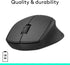 Logitech M330 Silent Wireless Mouse, 2.4GHz with USB Receiver, Optical Tracking, Quiet & Lightweight, Long Battery Life, for PC, Mac, Laptop, Chromebook - Black