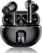 Wireless Earbuds, Bluetooth 5.4 Headphones with 50H Playback, Deep Bass Stereo Ear Buds Clear Calls with LED Power Display, IPX7 Waterproof, in-Ear Earphones with Mic for Phone/Android/iPad, Black