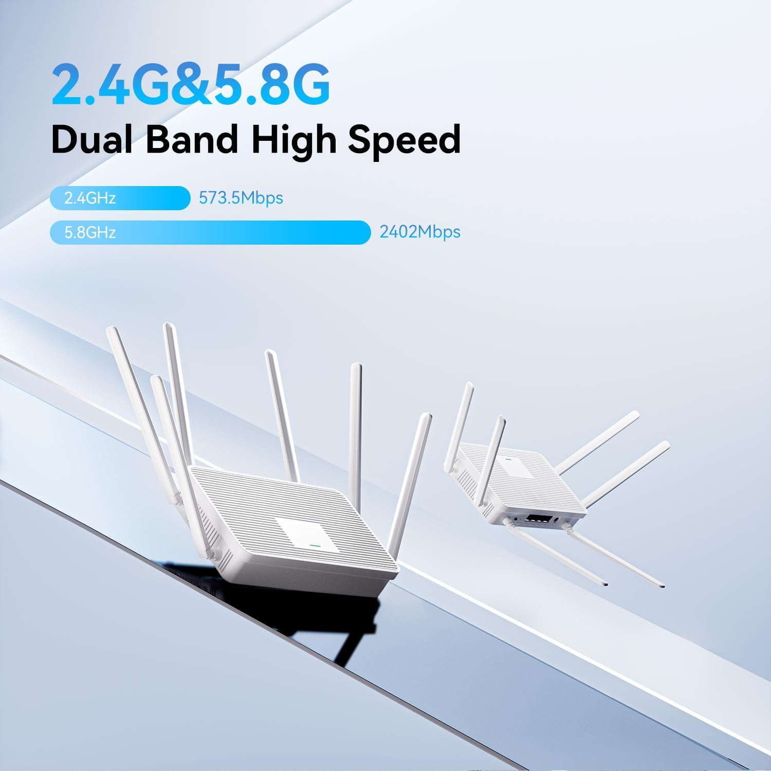 2026 New AX3000 WiFi 6 Router, Dual Band Full Gigabit Wireless Router with 6 High-Gain Antennas | 4 Gigabit Ports | Easy Setup | VPN Support, Home & Business