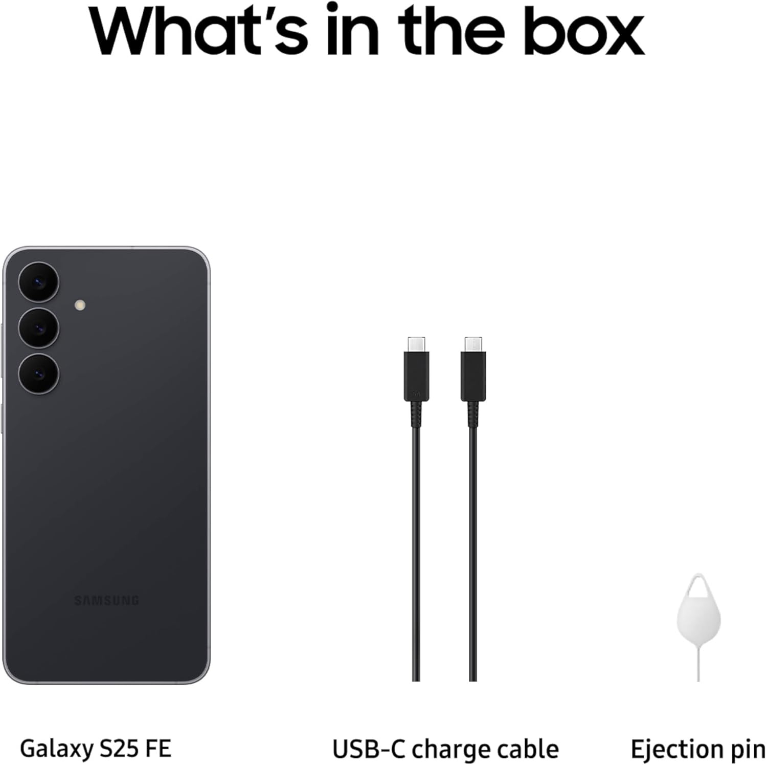 Samsung Galaxy S25 FE Cell Phone (2025), 256GB AI Smartphone, Unlocked Android, Large Display, 4900mAh Battery, High Res-Camera, AI Photo Edits, Durable, US 1 Yr Warranty, JetBlack