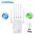 Kebidumei 1200/300Mbps Wifi Repeater Amplifier 2.4G 5G Network Expander Range Extender WiFi Signal Booster Wireless Wi-Fi Router