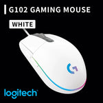 Logitech G102 Gaming Mouse Wired RGB Lighting 6 Programmable Buttons 8000 DPI Adjustable Ergonomic Fit for Desktop Laptop