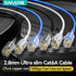 SAMZHE Slim Cat6A RJ45 Internet Cable High Speed 10Gbps 31AWG Support Cat8 Cat7 Network LAN Computer Patch Cable for PC & Gaming