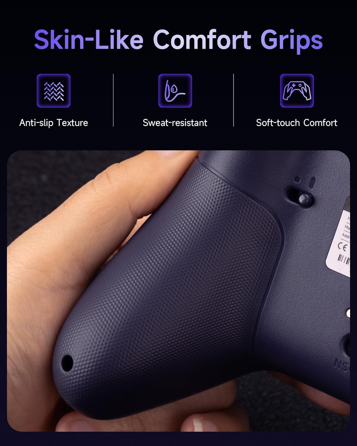 EasySMX X05Pro Wireless Controller for PC – Ergonomic Skin-Like Grip, Quiet-Touch Low-Noise Buttons, Dual-Mode Impulse Triggers, Hall Joysticks, 2 Programmable Buttons, RGB, 1000mAh Battery – PC/Switch/Android/iOS