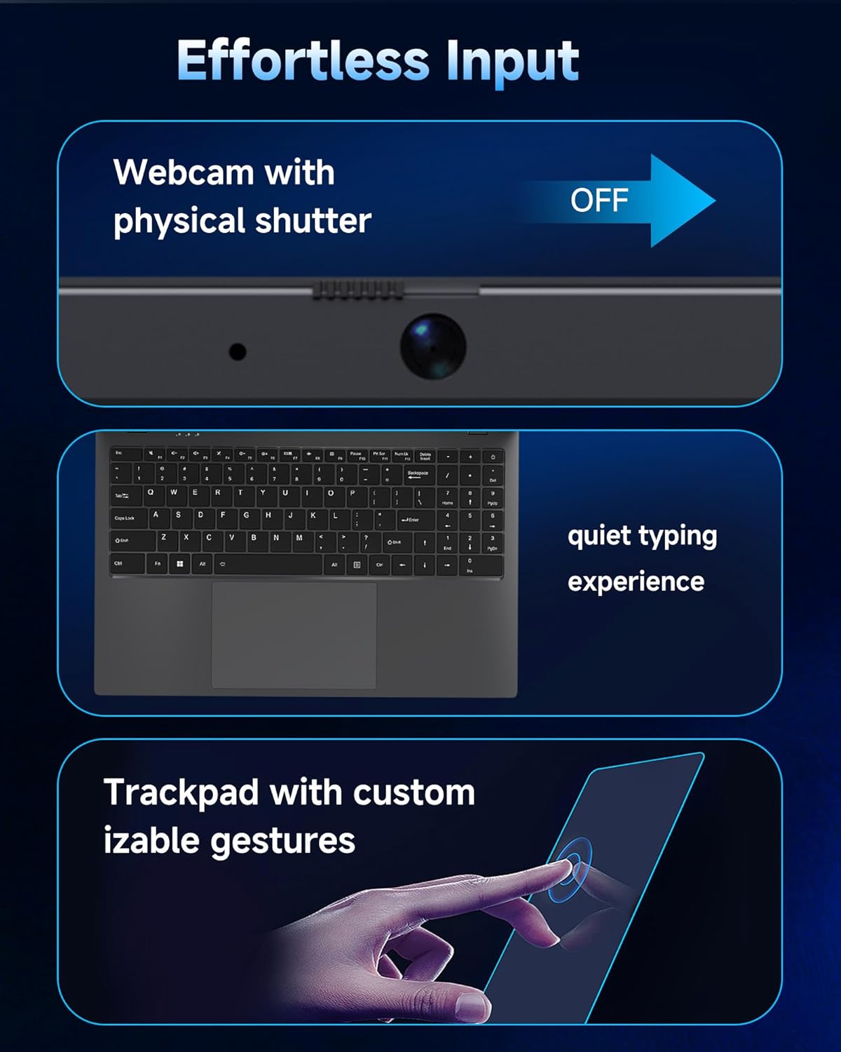 Traditional Laptop Computer - 15.6 inch Win 11 Laptops with 256GB SSD 8GB RAM, Pentium CPU up to 3.4GHz, Long Battery Life, USB 3.2, Type C, TF Card Slot, HDMI, Laptop Good for Business and Student