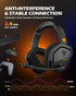 NUBWO Wireless Gaming Headset with Mic for Ps5 Ps4 PC, Zero Interference, 100-Hour Battery All-Day Play, 23ms Sync for Fortnite & Call of Duty/FPS Gamers, Triple Mode All Devices Compatible - Orange