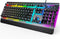TECKNET Gaming Keyboard, USB Wired Computer Keyboard, 15-Zone RGB Illumination, IP32 Water Resistance, 25 Anti-ghosting Keys, All-Metal Panel (Whisper Quiet Gaming Switch)