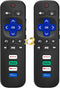(Pack of 2) Compatible with Roku TV Remote Control Replacement, TCL Roku, Hisense, Sharp, Onn Roko, Element, RCA Roko Smart TV Series (No Voice, Not for Ruku-Stick/Box). 1 Year Warranty.