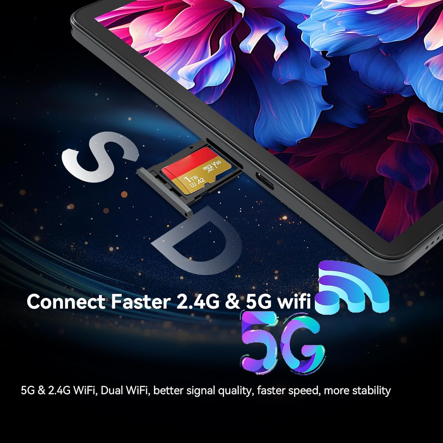 2025 Release 11 inch Tablet, Android 15 Tablets with Keyboard, 16(8+8)GB RAM 128GB ROM 1TB Expand, 2.4G/5G WiFi Tablet with BT 5.0, 13MP Camera, Octa-Core, 8000mAh, GPS, 11