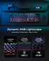Mechanical Gaming Keyboard with Blue Switch, 104-Key Full Size RGB Backlit Wired Keyboard（11 Modes, Anti-Ghosting, Double-Shot ABS Keycaps, Lighted Computer Key-Board for PC Windows-Black