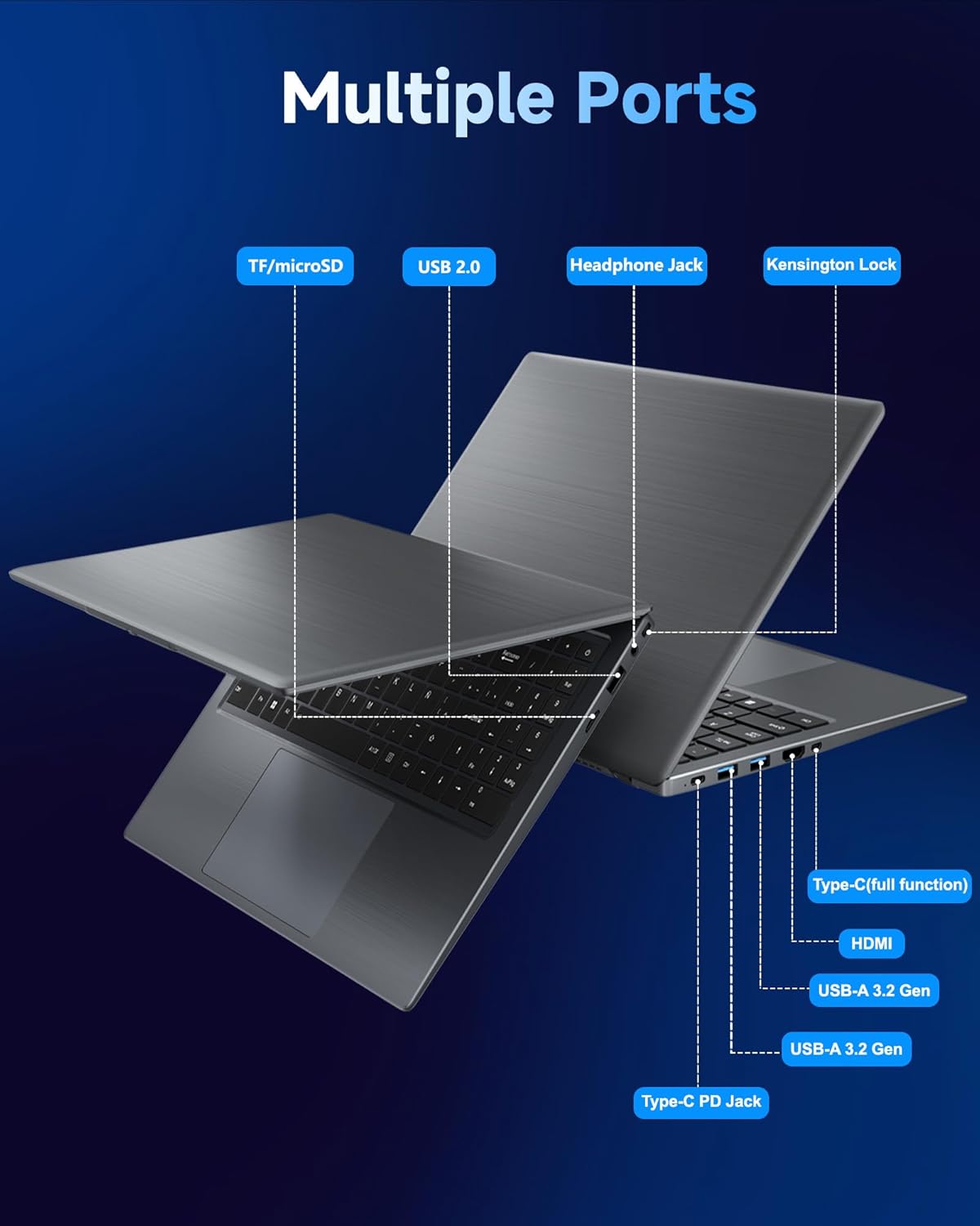 Traditional Laptop Computer - 15.6 inch Win 11 Laptops with 256GB SSD 8GB RAM, Pentium CPU up to 3.4GHz, Long Battery Life, USB 3.2, Type C, TF Card Slot, HDMI, Laptop Good for Business and Student