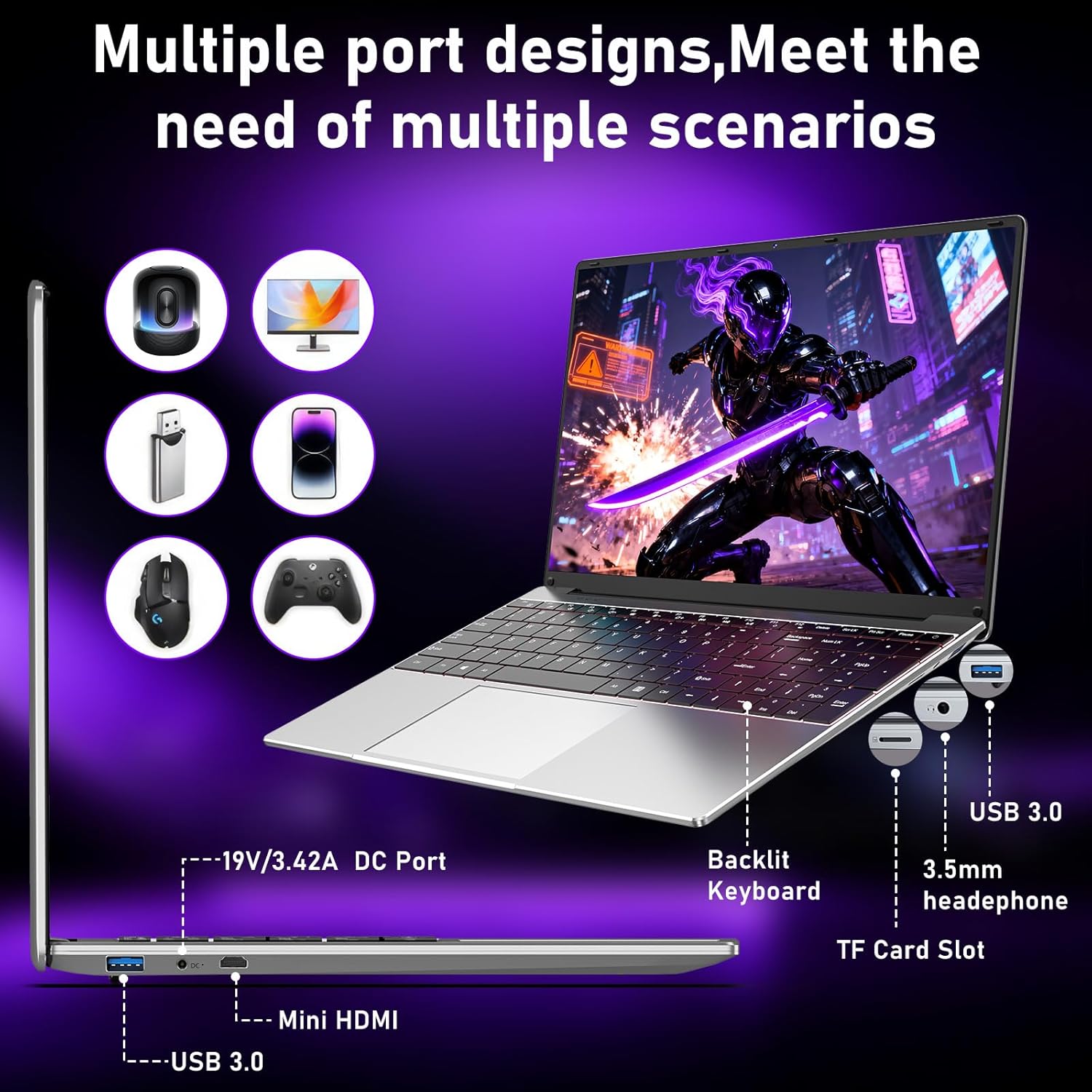 2026 New Gaming Laptop, 15.6 Inch Lap Top PC Windows 11 Pro, 32GB RAM 1TB SSD,Intel Core i7-7600U Processor(Up to 3.9GHz), 2 Years Warranty, FHD 1920 * 1080, Backlit, 180°Open, 6000mAh/46.2Wh