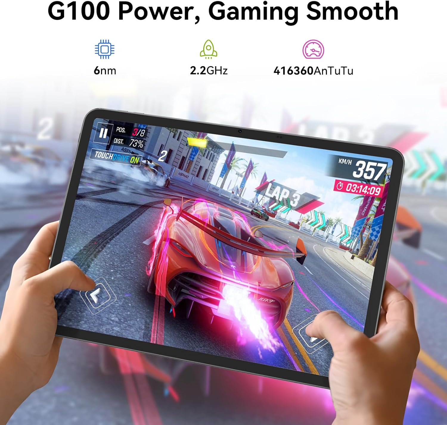 Blackview 13 inch Android 15 Tablet with Keyboard, 12.7" Large Screen Gaming Tablet with Pen, Helio G100, 256GB, 90 Hz, 2K+, 3 AI Cameras, Widevine L1, 5G WiFi, GPS- Link 8