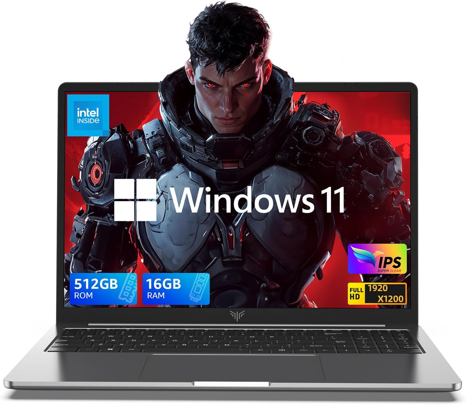 Laptop, 16GB DDR4 512GB SSD Laptop Computer, 16.0inch Windοws 11 Laptop with Ιntel 12th Quad-Core Processor(Up to 3.4GHz), 1920P FHD Display, WiFi 6, USB3.2, Type_C, Long Battery Life
