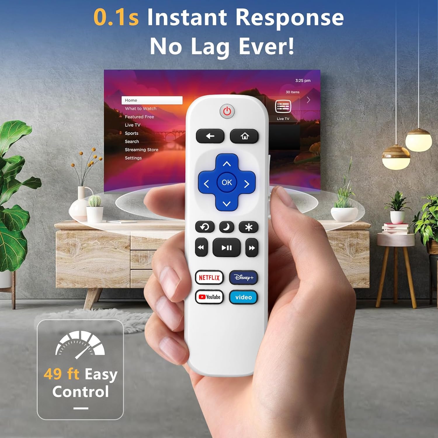 (Pack of 2) Remote Control Only for TCL Onn Hisense Sharp Philips Westinghouse Insignia Element TLC Roku Smart TV Ruko Ruku Roko Remotes Replacement-1 Year Warranty