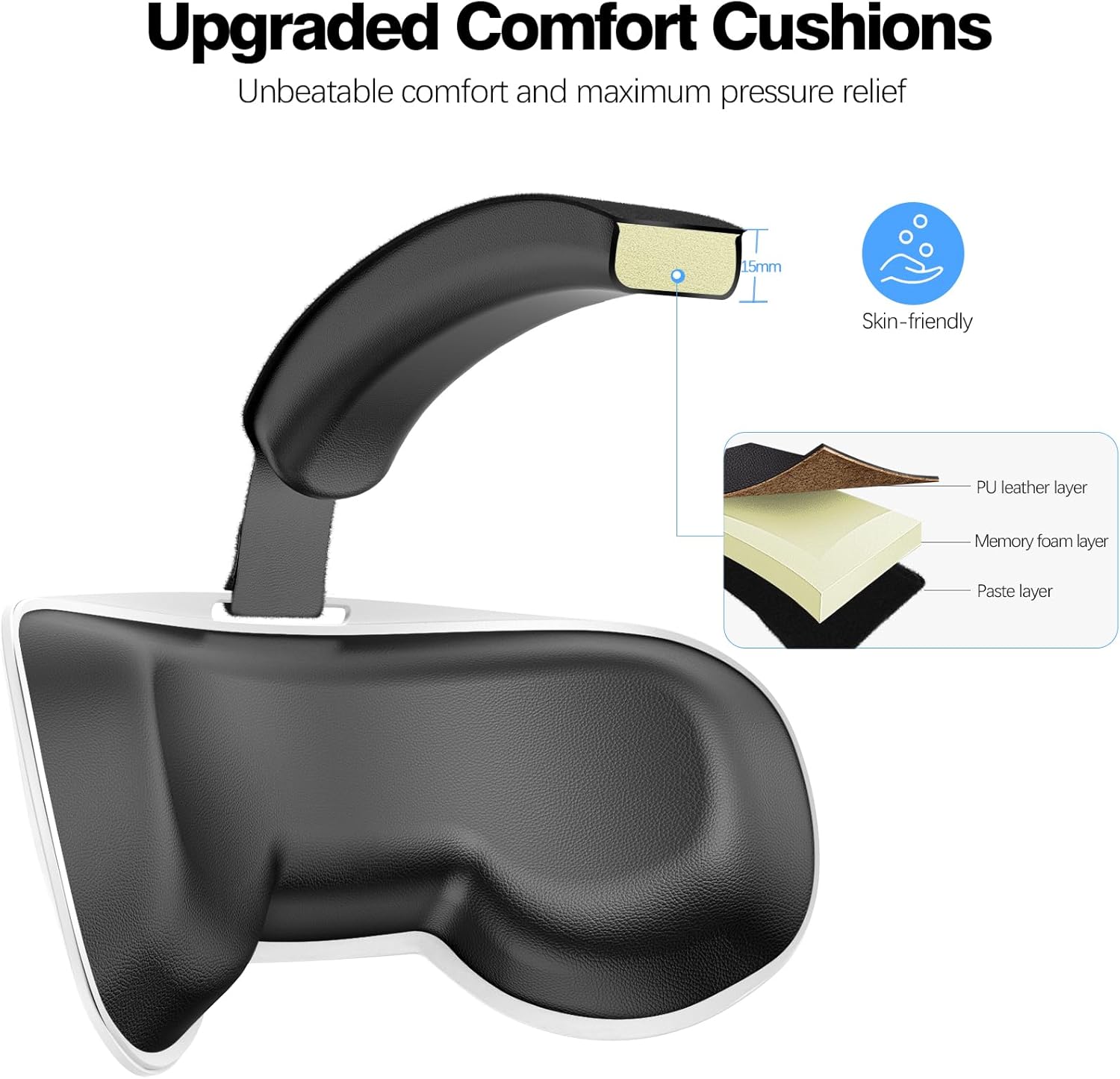 Head Strap Compatible with Oculus Quest 2,Meta Quest 2 Accessories Adjustable Elite Strap Replacement for Enhanced Comfort Support and Gaming Immersion in VR (Without Battery)