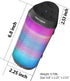 Bluetooth Speaker with Lights, Portable Wireless, Powerful Stereo Sound, IPX4 Waterproof, Up to 24H Playtime, TWS Surround Pair, BT5.3,for Home/Outdoor/Party/Camping, Electronic Gadgets, Birthday Gift