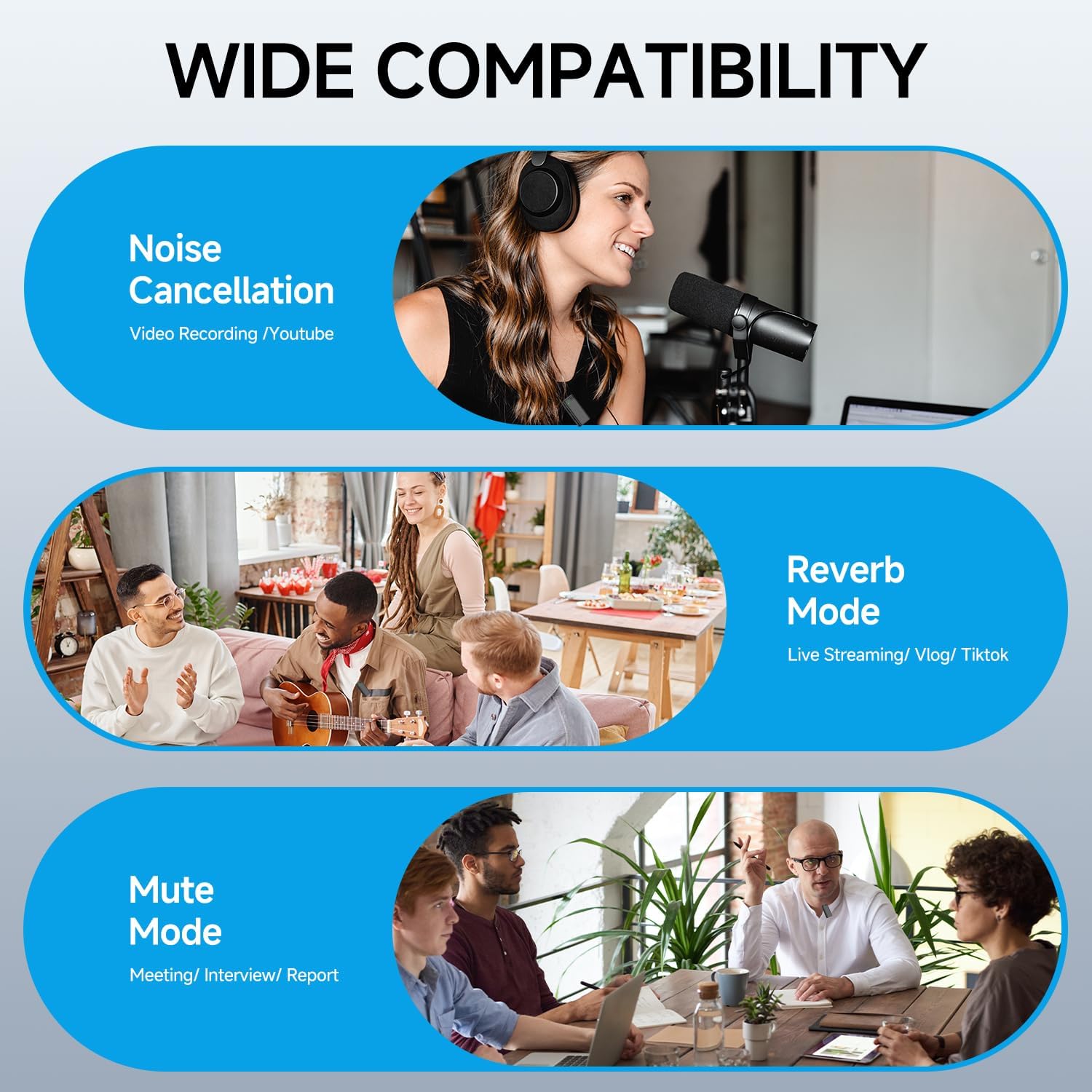 2 in 1 Professional Wireless Lavalier Microphone for Android, iPhone iPad with Charging Case Noise Cancellation Plug-Play Clip on Lapel Mic for YouTube, Recording, Vlog, Facebook Live Streaming