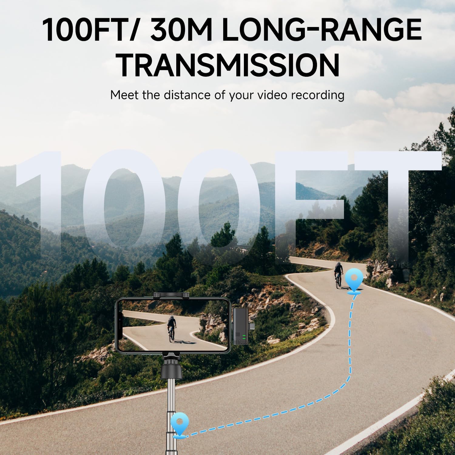 2 in 1 Professional Wireless Lavalier Microphone for Android, iPhone iPad with Charging Case Noise Cancellation Plug-Play Clip on Lapel Mic for YouTube, Recording, Vlog, Facebook Live Streaming