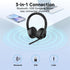 AOC Wireless Headset with Mic for Work, Bluetooth 5.4 Headphones with Noise Canceling Microphone, USB C, 30H, Clear Calls & Mic Mute for PC, Laptop, Cell Phones, Zoom - Black