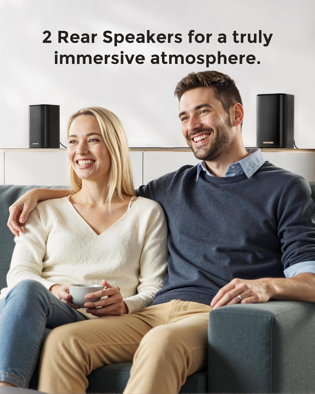 ULTIMEA 5.1.2ch Sound Bar with Dolby Atmos, Surround Sound System for TV with 2 Surround Speakers, Sound Bar for Smart TV, Soundbar for Home Theater, BT 5.4, HDMI eARC, Skywave F40 (New, 2025 Model)