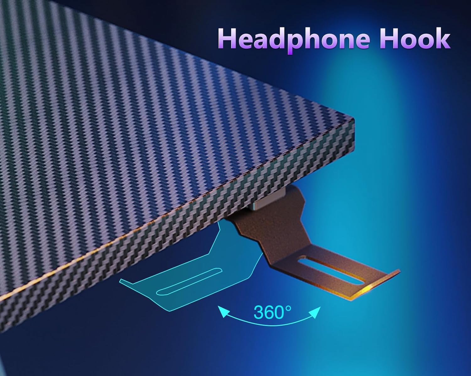 MOTPK 32 Inch Small Gaming Desk with LED Light, Computer Desk for Small Space, Gaming Table with Carbon Fiber Texture, Kids PC Desk Gift for Boys Men, Black